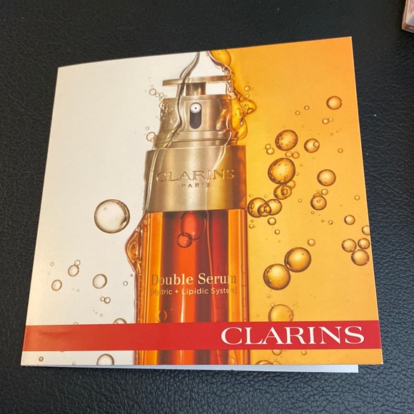 NIB Clarins and Mario Badescu gift set 9 clarins + MB wake up glowing + pouch - Picture 9 of 14